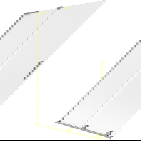 Mexen Velar L vaňová zástena dvojkrídlová posuvná 120 x 150 cm, mrazené sklo, zlatá - 896-120-003-31-50