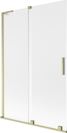 Mexen Velar L vaňová zástena 2-krídlová posuvná 120 x 150 cm, matné sklo, zlatý brúsený - 896-120-003-31-55