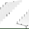 Mexen Velar L paraván na vaňu 2-krídlový posuvný 120 x 150 cm, mráz, brúsená gun šedá - 896-120-003-31-66