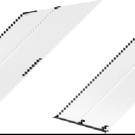 Mexen Velar L vaňa paraván 2-krídlový posuvný 120 x 150 cm, matné sklo, čierny - 896-120-003-31-70