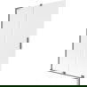 Mexen Velar L posuvná vaňová zástena, 2-krídlová, 120 x 150 cm, mliečna, gun metal - 896-120-003-31-95