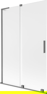 Mexen Velar L vaňová zástena 2-krídlová posuvná 120 x 150 cm, matný, gun metal - 896-120-003-31-95