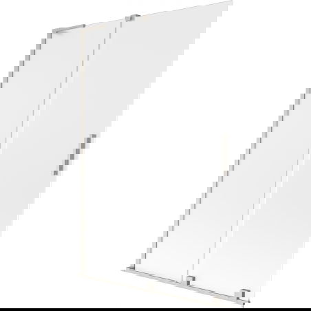 Mexen Velar L vanová zástěna 2-dielna posuvná 120 x 150 cm, matná, brúsený nikel - 896-120-003-31-97