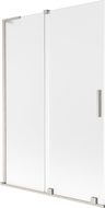 Mexen Velar L vanová zástěna 2-dielna posuvná 120 x 150 cm, matná, brúsený nikel - 896-120-003-31-97