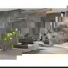 Mexen Omega sprchovací kút posuvný 140 x 100 cm, transparentný, chróm + sprchová vanička Flat - 825-140-100-01-00-4010