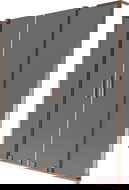 Mexen Velar L Duo dvojkrídlová zasúvacia vaňová zásten 150 x 150 cm, grafit, ružové zlato - 896-150-003-42-60