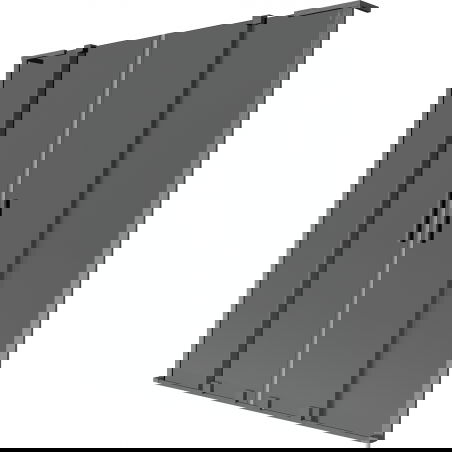 Mexen Velar L Duo sprchová zástenka 2-krídlová posuvná 150 x 150 cm, grafit, kartáčovaná šedá - 896-150-003-42-66