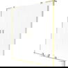 Mexen Velar L Duo paraván na vaňu s 2 krídlami posuvný 150 x 150 cm, mráz, zlato kefa - 896-150-003-32-55