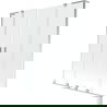 Mexen Velar L Duo dvojkrídlový vaňový paraván, 2 posuvné krídla, 150 x 150 cm, priehľadný, chróm - 896-150-003-02-01