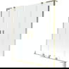 Mexen Velar L Duo dvojkrídlový vaňový paraván, posuvný 150 x 150 cm, transparentný, zlatý - 896-150-003-02-50