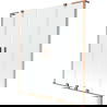 Mexen Velar L Duo vaňová zástena 2-krídlová, posuvná 150 x 150 cm, transparentná, brúsená meď - 896-150-003-02-65
