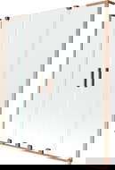 Mexen Velar L Duo vaňová zástena 2-krídlová zasúvacia 150 x 150 cm, transparentná, brúsená meď - 896-150-003-02-65