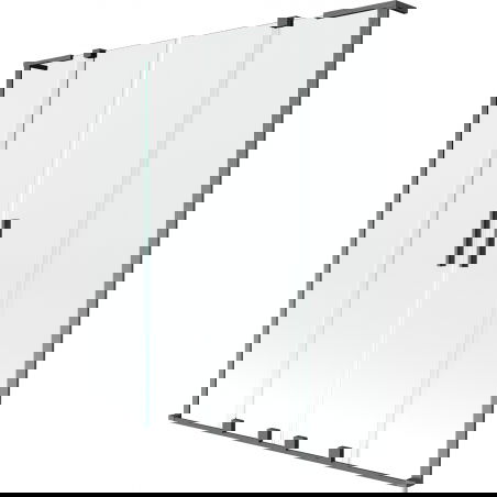 Mexen Velar L Duo vaňová zástena 2-krídlová posuvná 150 x 150 cm, priehľadná, brúsená gun gray - 896-150-003-02-66