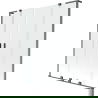 Mexen Velar L Duo dvojkrídlové vaňové dvere 150 x 150 cm, transparentné, brúsená zbraňovo sivá - 896-150-003-02-66