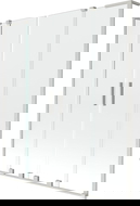 Mexen Velar L Duo sprchová zábrana, dvojdverová posuvná 150 x 150 cm, transparentná, kartáčovaný nikel - 896-150-003-02-97