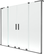 Mexen Velar L Duo vaňová zástenka 2-krídlová posuvná 180 x 150 cm, transparentná, brúsená sivá - 896-180-003-02-66