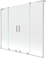Mexen Velar L Duo vaňová clona, dvojkrídlová, posuvná, 180 x 150 cm, transparentná, brúsený nikel - 896-180-003-02-97