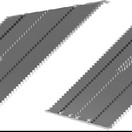 Mexen Velar L Duo vaňová zástena, 2-krídlová, zasúvacia, 140 x 150 cm, grafit, chróm - 896-140-003-42-01