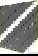 Mexen Velar L Duo dvojkrídlová zasúvacia vaňová zástena 140 x 150 cm, grafitová, zlatá brúsená - 896-140-003-42-55