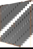 Mexen Velar L Duo vaňová zástena 2-krídlová posuvná 140 x 150 cm, grafit, ružové zlato - 896-140-003-42-60