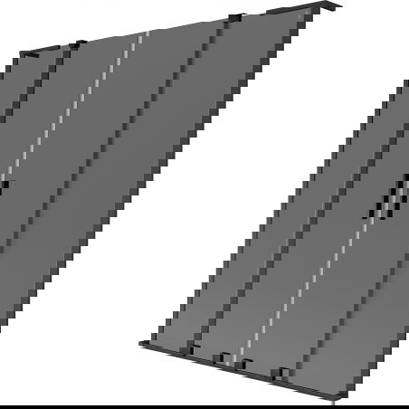 Mexen Velar L Duo vaňová zástena 2-krídlová posuvná 140 x 150 cm, grafit, čierna - 896-140-003-42-70