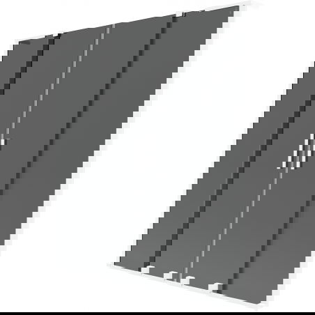 Mexen Velar L Duo dvojkrídlová vaňová clona posuvná 160 x 150 cm, grafit, biela - 896-160-003-42-20