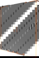 Mexen Velar L Duo vaňová zástena, dvojdielna, posuvná 160 x 150 cm, grafitová, brúsená meď - 896-160-003-42-65