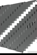 Mexen Velar L Dvojkrídlový vaničkový zástenový panel 160 x 150 cm, grafit, brúsená farba gun gray - 896-160-003-42-66