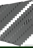 Mexen Velar L Duo paraván na vaňu, 2-krídlový posuvný 160 x 150 cm, grafit, gun metal - 896-160-003-42-95