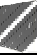 Mexen Velar L Duo sprchová zástena 2-krídlová zasúvacia 160 x 150 cm, grafit, kartáčovaný nikel - 896-160-003-42-97