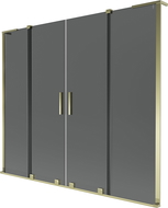 Mexen Velar L Duo vaňová zástena 2-krídlová posuvná 170 x 150 cm, grafitová, zlatá - 896-170-003-42-50