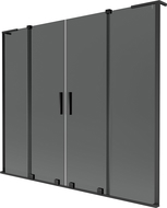 Mexen Velar L Duo vaňová zástena 2-krídlová posuvná 170 x 150 cm, grafitová, čierna - 896-170-003-42-70