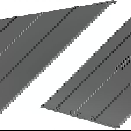 Mexen Velar L Duo vaňová zástenka 2-krídlová posuvná 200 x 150 cm, grafit, brúsená šedá - 896-200-003-42-66