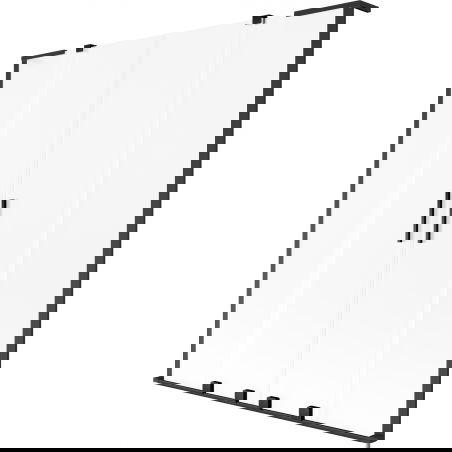 Mexen Velar L Duo posuvná vaňová zástena s 2 krídlami 140 x 150 cm, mráz, čierna - 896-140-003-32-70