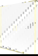 Mexen Velar L Duo vaňová zástena 2-krídlová posuvná 160 x 150 cm, námrazový, zlatý kartáčovaný - 896-160-003-32-55