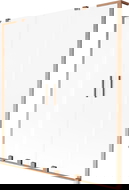 Mexen Velar L Duo vaňová zástena 2-krídlová posuvná 160 x 150 cm, mrazené sklo, brúsená meď - 896-160-003-32-65