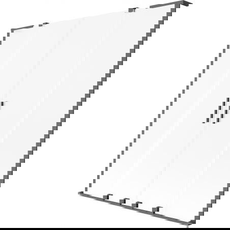 Mexen Velar L Duo paraván na vaňu 2-krídlový posuvný 160 x 150 cm, ľadový, zbraňový kov - 896-160-003-32-95