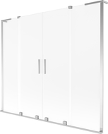 Mexen Velar L Duo vaňová zástena 2-krídlová posuvná 170 x 150 cm, matná, chróm - 896-170-003-32-01