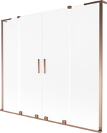 Mexen Velar L Duo vaňová zástena, 2-krídlová zasúvacia 170 x 150 cm, mráz, ružové zlato - 896-170-003-32-60