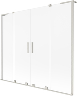 Mexen Velar L Duo vaňová zástenka, 2-krídlová posuvná, 170 x 150 cm, matné sklo, brúsený nikel - 896-170-003-32-97