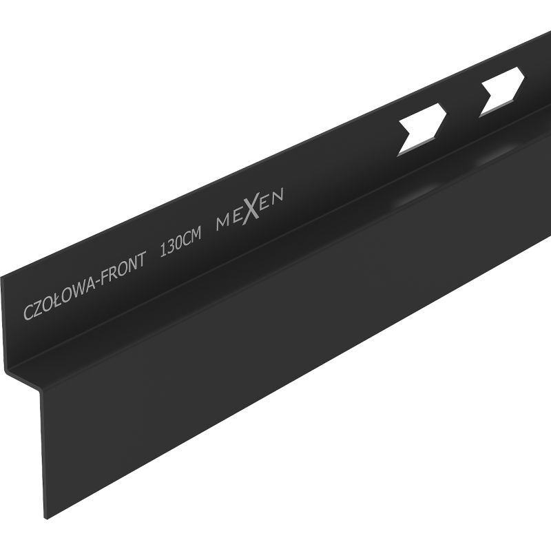Mexen Line-B čierna sprchová lišta 130 cm, čelná - 187003130U