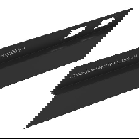 Mexen Line-B čierna sprchová lišta 130 cm, čelná - 187003130U