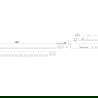 Mexen Line-B predná sprchová lišta 130 cm, čierna - 187003130U
