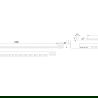 Mexen Line-B predná sprchová lišta 180 cm, čierna - 187003180U