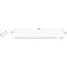 Mexen Line-B klesniaca lišta podlahová 120 cm ľavá, inox - 181001120L