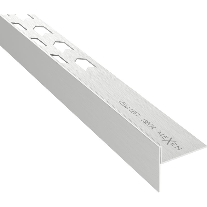 Mexen Line-B podlahová rohová lišta 180 cm ľavá, inox - 181001180L