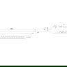 Mexen Line-B podlahová rohová lišta 180 cm ľavá, inox - 181001180L