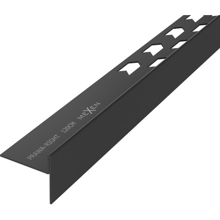 Mexen Line-B podlahová spádová lišta 120 cm pravá, čierna - 187001120R