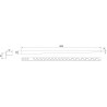 Mexen Line-B podlahová lišta so sklonom 180 cm pravá, inox - 181001180R