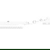 Mexen Line-B lišta spádová podlahová 180 cm pravá, čierna - 187001180R
